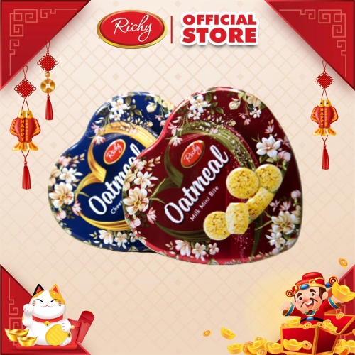 [HCM] Hộp Bánh Richy Yến mạch Hàn Quốc Trái tim 200gr | Shopee Việt Nam