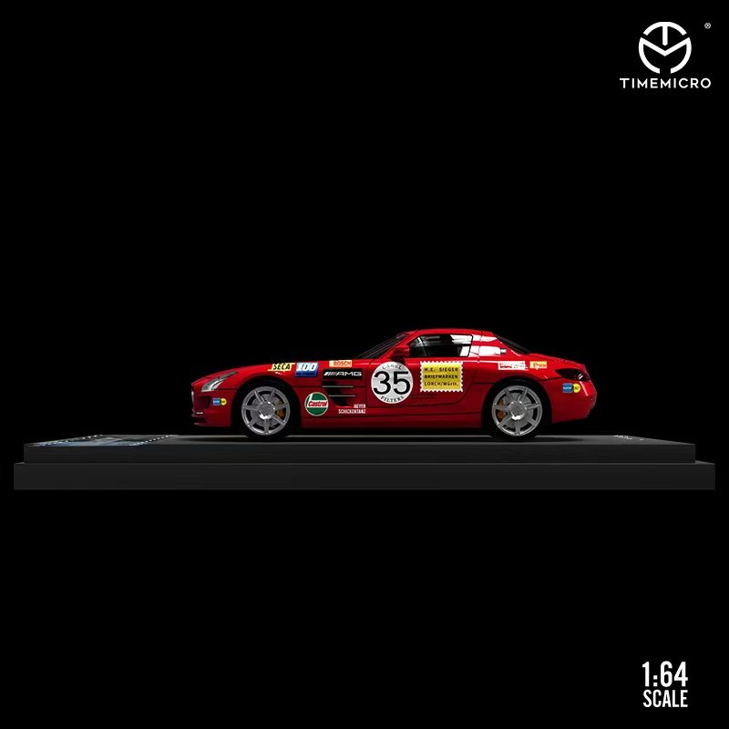 売れ筋アイテムラン TIME 1:64 HÌNH MÔ MICRO #35 Big Red AMG SLS Mercedes-Benz - ミニカー
