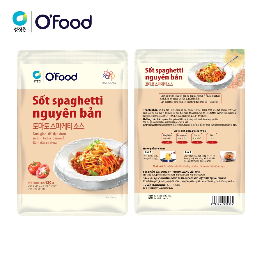 Mua sốt spaghetti O\'food gói 120g ở đâu?
