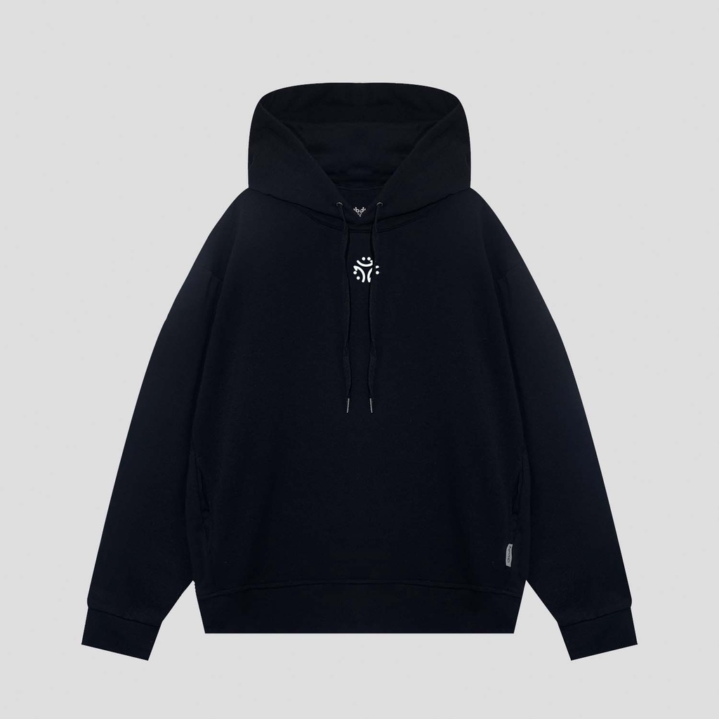 Áo Hoodie GINDY chất nỉ da cá trơn form rộng dài tay Unisex màu đen ulzzang Nam Nữ đủ size thời trang thu đông A035