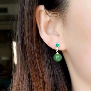 ❤ Mạ Đơn Giản Vàng 24K Tự Nhiên Hoa Cúc Tròn Hạt Bông Tai Nữ Retro Trang Sức