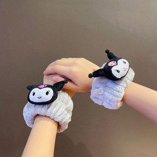 Băng Đeo Cổ Tay Vải Nhung San Hô Thấm Hút Mồ Hôi Chống Thấm Nước Họa Tiết Dễ Thương
