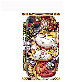 Tấm dán Skin Mặt Sau Mèo Thần Tài M08 FULL VIỀN Dành Cho 14prm,13prm , 12prm , 11prm , ip11 , ip12 , ip13 - FukiShop