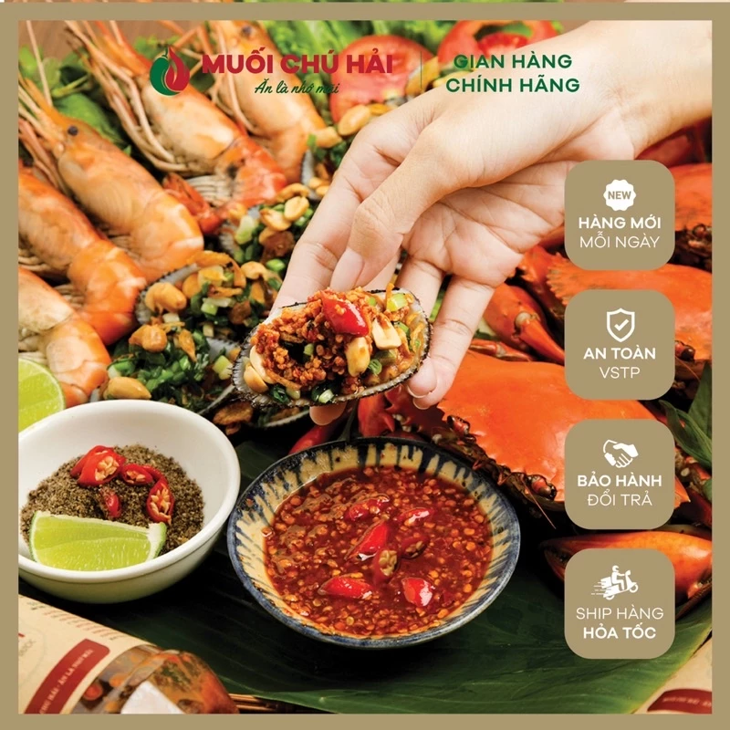 Muối sốt Chú Hải siêu cay, chấm bánh tráng hoặc các loại hải sản