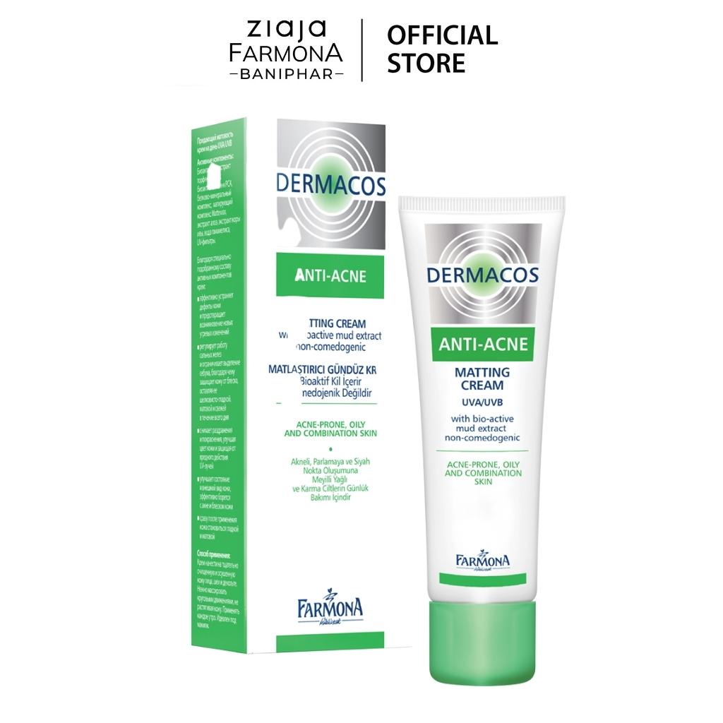 Mô tả Kem Dưỡng Farmona Dermacos Chứa Bùn Hoạt Tính Ngừa Mụn Giảm Bóng Nhờn Dermacos Anti-Acne Matting Cream Tuýp 50ML - 1