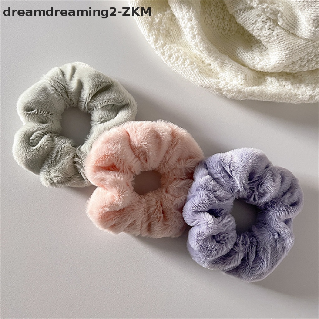 [dreamdreaming] Winter Warm Soft Hair Scrunchies Women Girls Cute Plush Elastic Hair Band Multicolor Rubber Band [zkm]