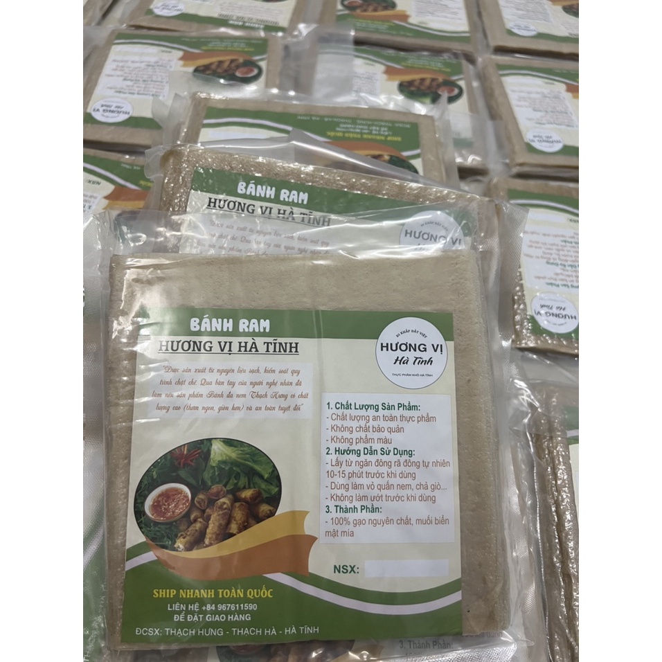 Bánh Ram Hà Tĩnh, Bánh Đa Nem, Loại 100 lá mềm dẻo dễ cuốn, Hút chân ...