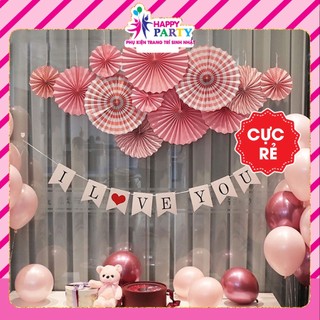 Set Quạt Giấy Trang trí Sinh Nhật Hoặc Làm Background tại Happy Party giá cũ 75k giảm còn 45k