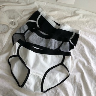 [Hàng Mới Về] Quần Lót Cotton Không Đường May Kháng Khuẩn Phối Màu Tương Phản Chất Lượng Cao Thoải Mái Cho Nữ