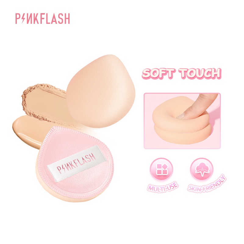 Mút trang điểm PINKFLASH hình giọt nước mềm mại thoải mái