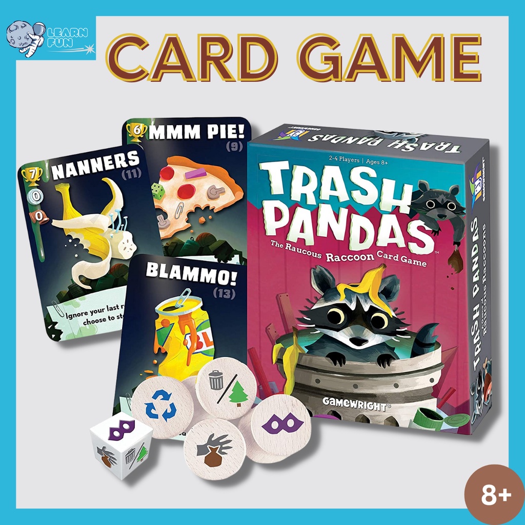 Đồ chơi Thẻ bài Trash Pandas Boardgame thùng rác gấu trúc thú vị vui ...