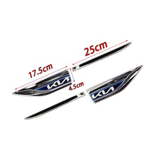 FENDER 1 Bộ Nhãn Dán Bằng Thép Không Gỉ Cho KIA Morning Seltos K2 K3 K5 Carens XCeed Forte Cerato Soluto RIO Carnival sorento