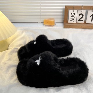 (Sẵn đen 36,37) Dép Lông đế cao 5cm hàng đẹp