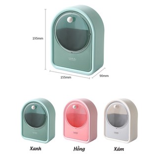 Dụng cụ đựng bông tẩy trang, Hộp đựng tăm bông Nice chất liệu nhựa treo tường tiện lợi-12662