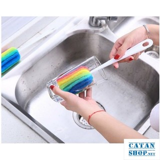 01 Dung Cụ Rửa Ly, Cốc, Bình Sữa 7 Màu Tạo Bọt, Nhỏ Gọn Tiện Dụng Dễ Dàng Mang Đi GD645-CoCV