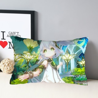 Genshin Impact Trò chơi phổ biến Alhaitham Tighnair Nilou Vỏ gối hình chữ nhật bằng vải Polyester một mặt Sofa Phòng ngủ Đệm ô tô Vỏ gối trang trí tại nhà (Không có gối bên trong)