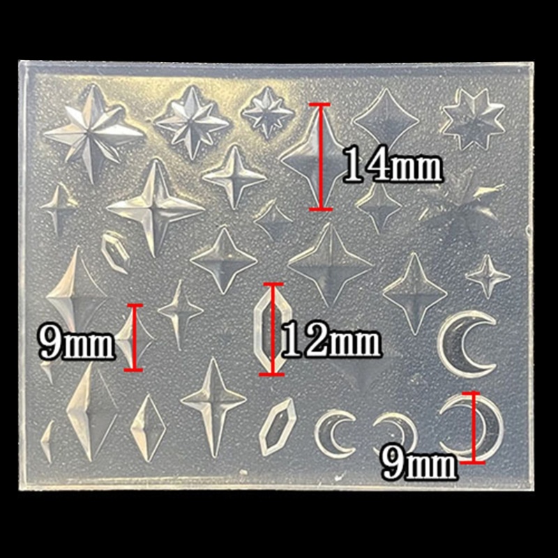 Khuôn Silicone Làm Bánh / Xà Phòng Hình Viên Đá Quý 3D DIY