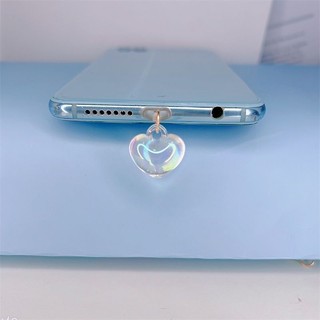 Nút Bịt Chống Bụi Cho Lỗ Cắm Tai Nghe / Cáp Sạc Điện Thoại Màu Trong Suốt Hình Gấu Dễ Thương Diy