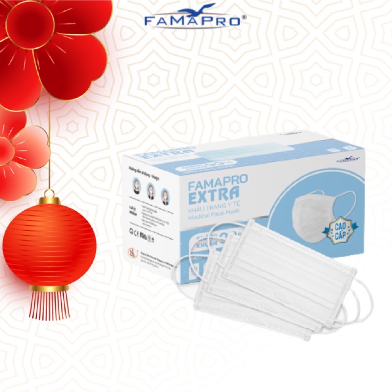 Ảnh Khẩu trang y tế kháng khuẩn 4 lớp Famapro Extra (50 cái/ hộp) 1
