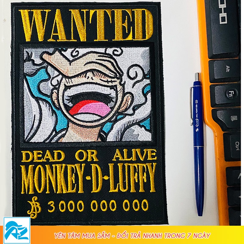 Patch vải thêu hình logo one piece luffy gear 5 mẫu lớn - patches ...