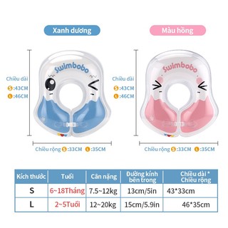 Phao Bơi Cho Bé 0-3 Tuổi, Vòng Bơi Bơm Hơi Dưới Nách An Toàn, Thiết Kế Hoạt Hình Xinh Xắn Dễ Thương