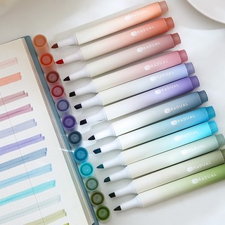 Set 4 Bút Đánh Dấu Màu Sắc Gradient Bắt Sáng Tốt Tiện Dụng