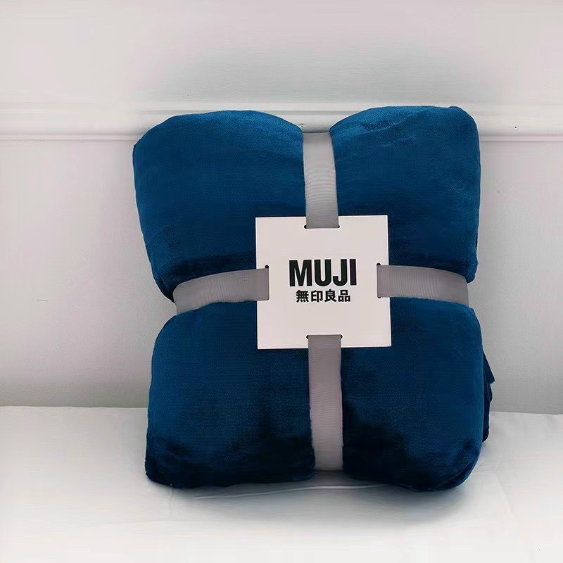 Chăn lông tuyết Muji chất mềm mịn siêu ấm nhiều màu sắc