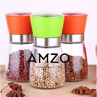 AMZO_LỌ XAY TIÊU THỦY TINH/ LỌ XAY GIA VỊ ĐA NĂNG TIỆN DỤNG, NHỎ GỌN