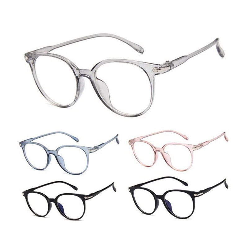 Unisex Bức Xạ Kính Máy Tính Khung Kính Chống Mệt Mỏi Phim Xanh Bảo Vệ Tia Uv Gương Phẳng Vòng Mắt Trong Suốt Màu Xám