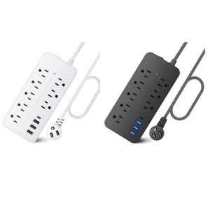 Dải nguồn WU với giao diện USB 3x 8 ổ cắm Ổ cắm tường có dây nối dài
