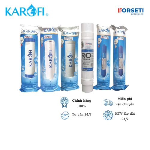[Mã BMLTB200 giảm đến 100K đơn 499K] Combo 6 lõi lọc nước Karofi chính hãng dùng cho máy lọc nước Karofi HCV362