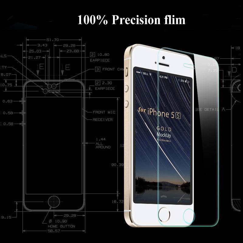 Kính Cường Lực Mặt Trước Và Sau Cho iPhone 5 5S SE 2016 iPhone5 iPhone5s Bảo Vệ