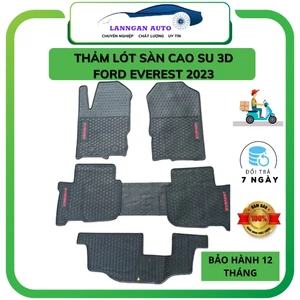 Thảm lót sàn ô tô Ford Everest 2016 đến 2023, bộ trải sàn cao su PVC đúc 3D, không mùi dễ dàng vệ sinh giá tốt