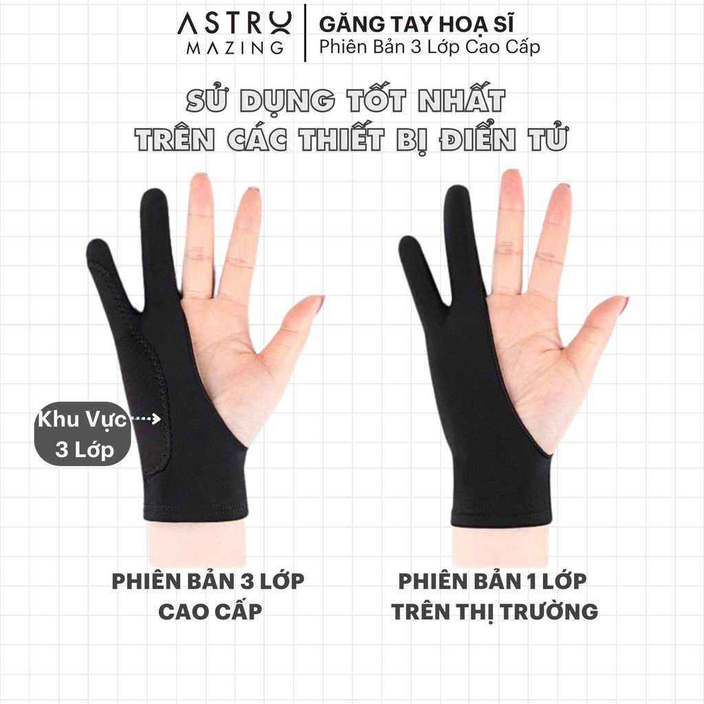 Ảnh Găng tay hoạ sĩ AstroMazing hỗ trợ vẽ trên điện thoại, máy tính bảng, wacom 1