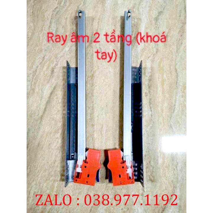 Ray âm giảm chấn mở 3/4 kích thước 30cm,35cm,40cm,45cm,50cm khóa tay ...
