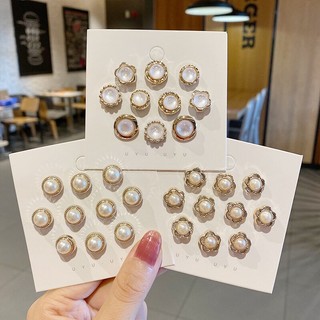 Set 10 Ghim Cài Áo Đính Ngọc Trai Dễ Thương