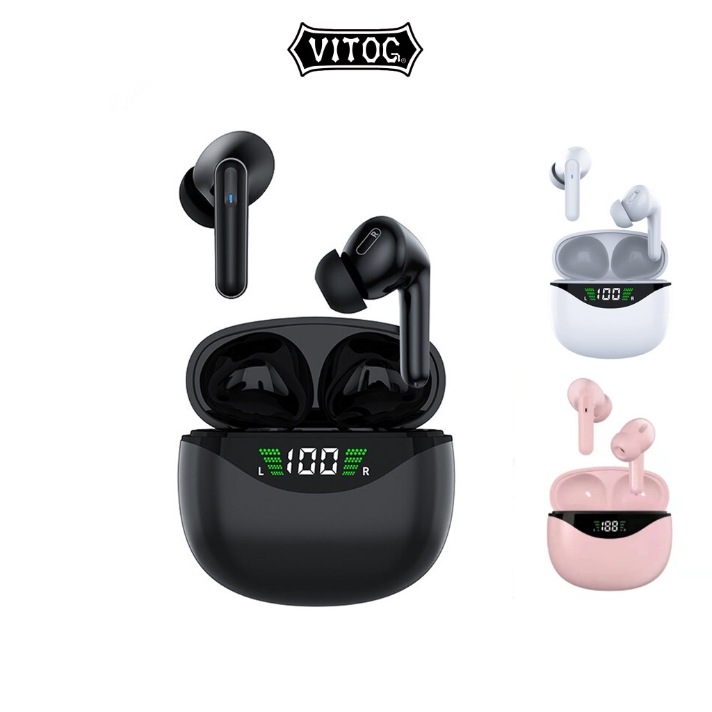 Ảnh Tai Nghe Vitog Bluetooth 5.0 Không Dây Chống Ồn Chống Thấm Nước Thích Hợp Cho Điện Thoại Android 1