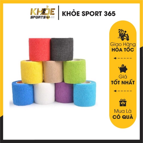 Băng keo thể thao, băng quấn cổ chân giày đá bóng quấn cổ tay cao su non tự dính đá bóng y tế chống chấn thương