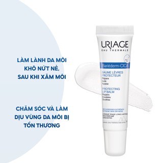 Kem dưỡng môi khô, nứt nẻ URIAGE BARIÉDERM CICA-LÈVRES BAUME PROTECTEUR 15ml