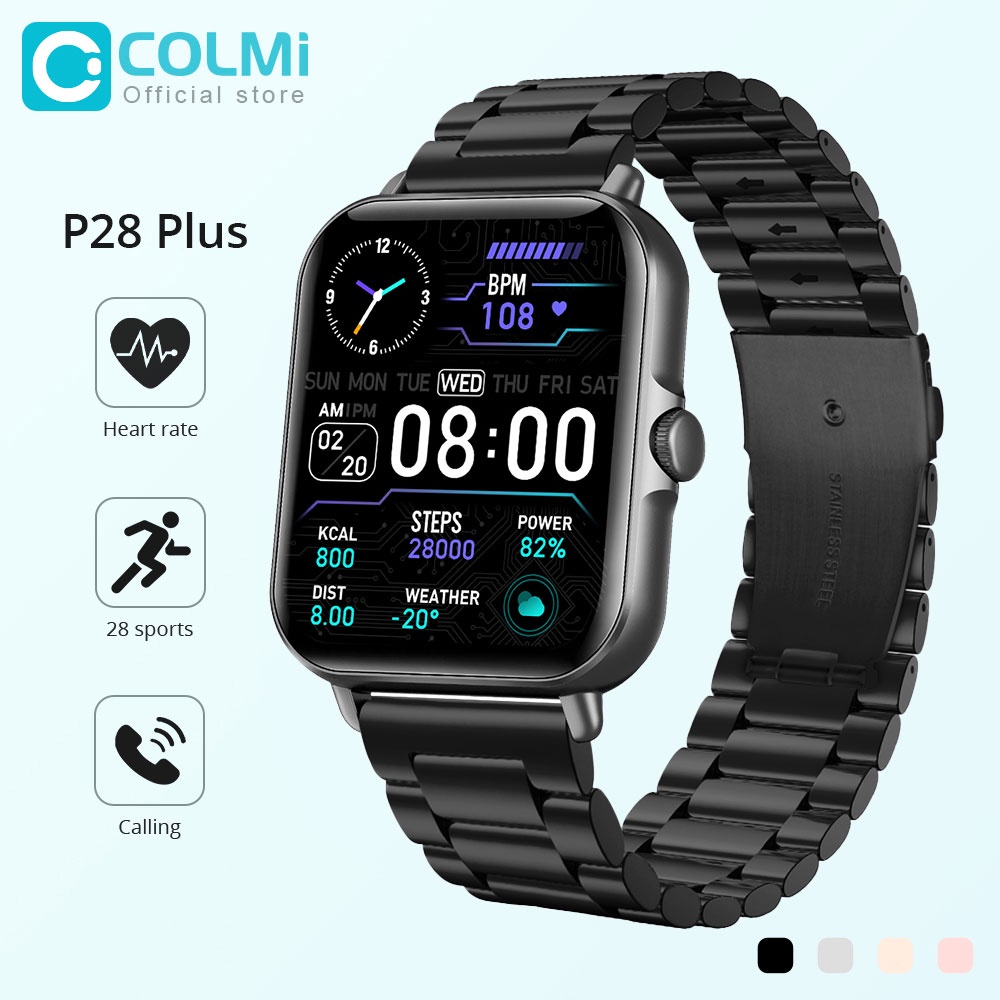 Đồng hồ thông minh COLMI P28 PLUS chống nước IP67 theo dõi nhịp tim/giấc ngủ kết nối bluetooth chất lượng cao tiện lợi