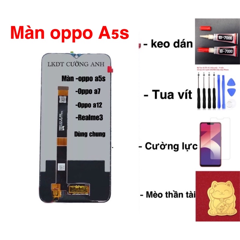 Màn Oppo A5S/A12/A7/Realme3 Zin Dùng Chung Tặng Keo Dán + Tặng Dán Cường  Lực + Tặng Mèo Thần Tài | Shopee Việt Nam