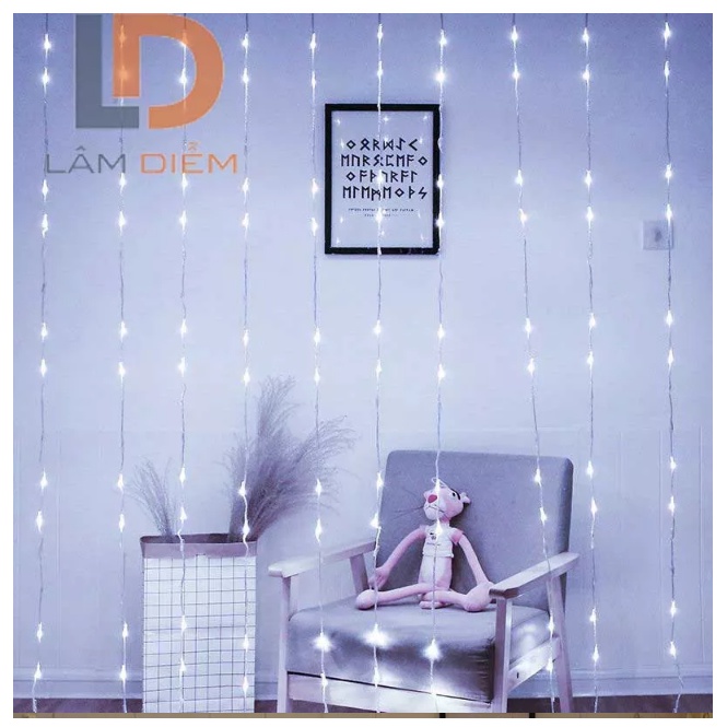 ĐÈN RÈM MÀN LED HẠT GẠO ĐOM ĐÓM HIỆU ỨNG THÁC NƯỚC TRANG TRÍ 3M X 2M ...