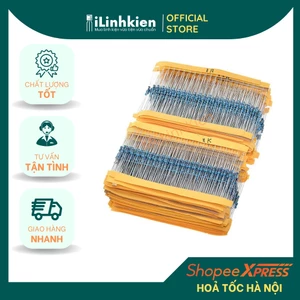 Điện trở 1/4w chân đồng 1% đầy đủ giá trị chính hãng chất lượng cao túi 100 con.