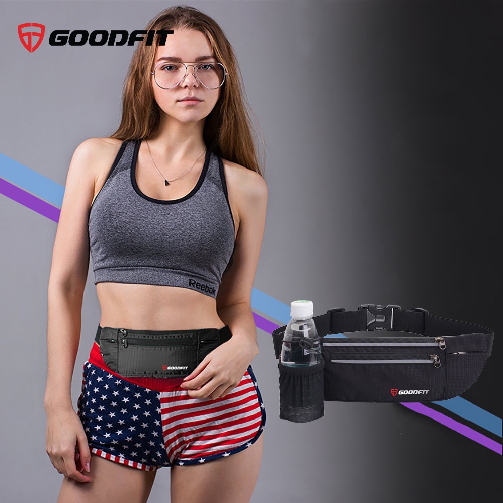 Túi đeo hông chạy bộ có ngăn đựng nước GoodFit GF108RB, túi chạy bộ cao cấp giá rẻ