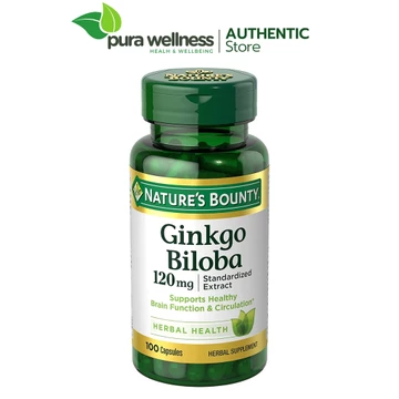 Nature's Bounty Double Strength Ginkgo Biloba 120mg 100 viên bổ não