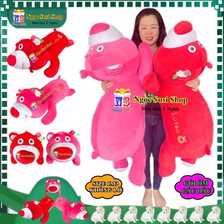 GỐI ÔM GẤU DÂU NHỒI BÔNG SIÊU MỊN ÔM NGỦ  TRANG TRÍ QUÀ TẶNG SIÊU XINH -  THÚ BÔNG HÌNH GẤU DÂU