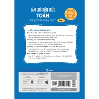 Sách - Làm chủ kiến thức Toán bằng sơ đồ tư duy – Lớp 7 Tập 2