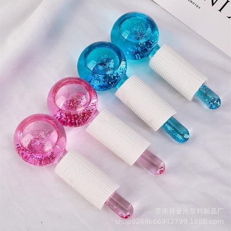 Quả cầu lạnh dùng để masage. Hộp 2 quả. Giúp se khít lỗ chân lông dùng tại nhà hoặc spa