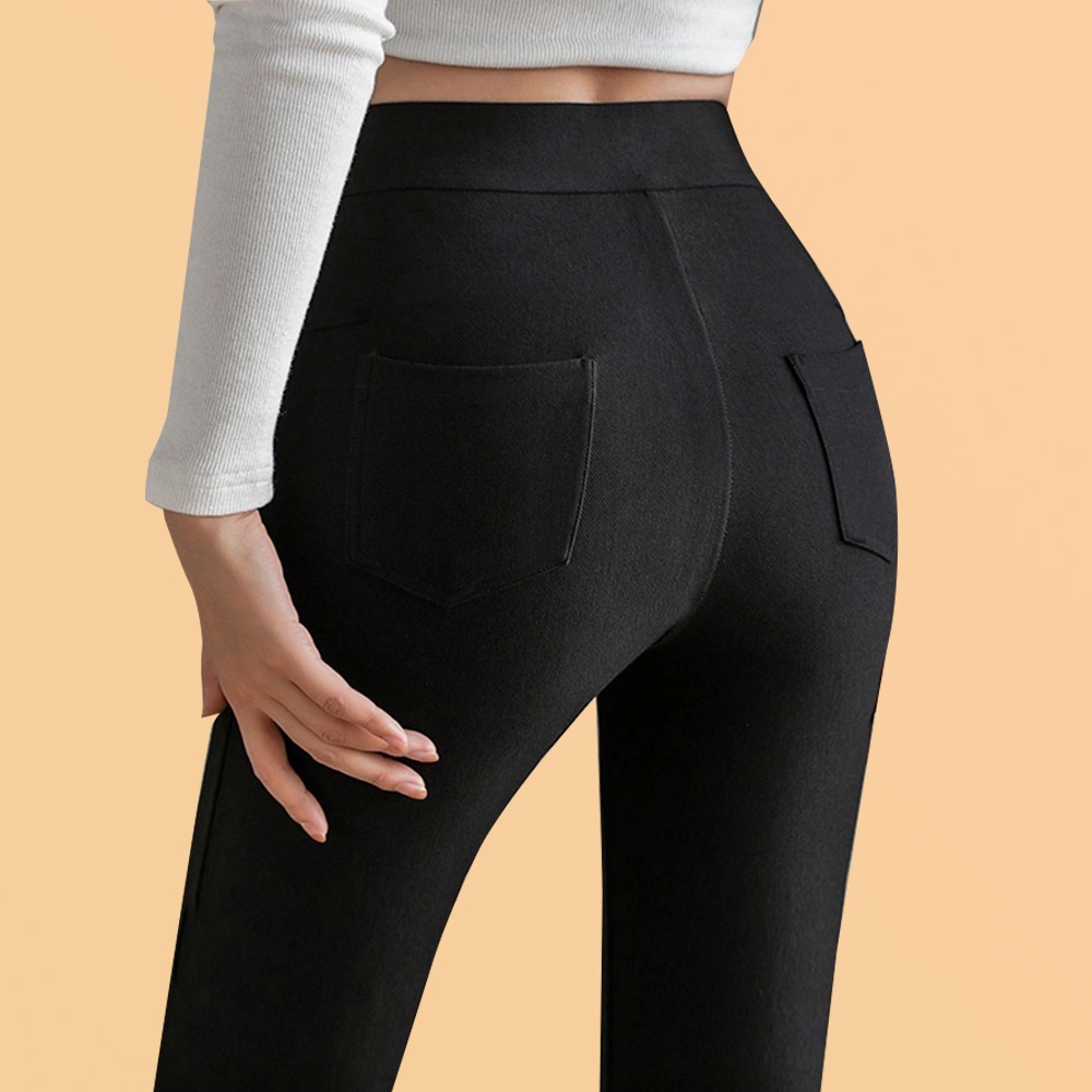 Quần legging nữ UNDERCOOL dài nâng mông lưng cạp cao giữ nhiệt legging thun ôm bó vải dày dặn Tôn Dáng BIGSIZE QD02