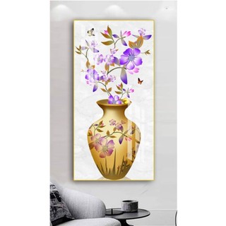 Tranh Treo Tường Hình Hoa 3D Sống Động 03 - Tranh Treo Tường Laminate Tráng Gương (50x100cm)